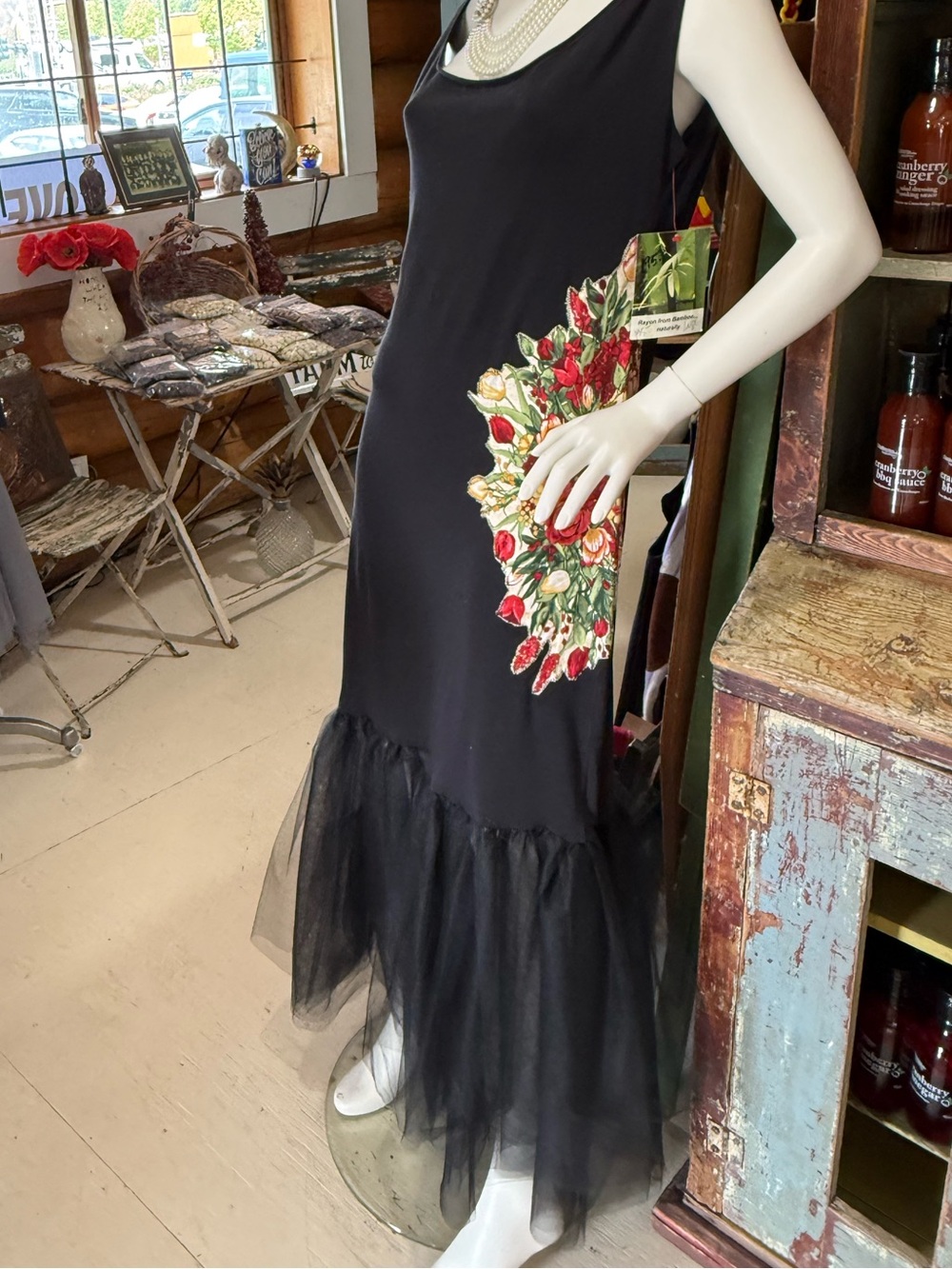 Floral Black Dress